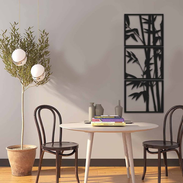 Wallity MT - 004 Accesorio decorativo de pared de metal Negro